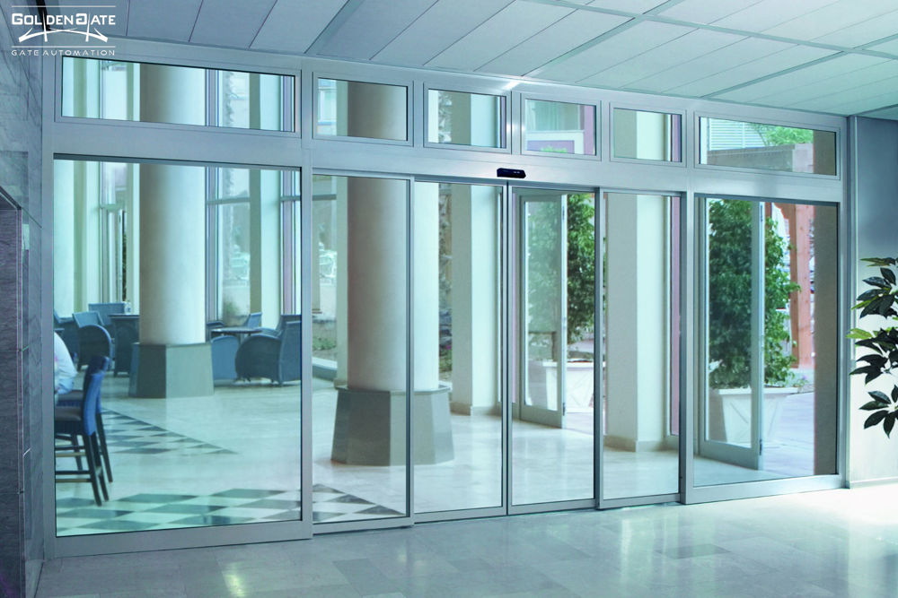 درب اتوماتیک شیشه ای تلسکوپی